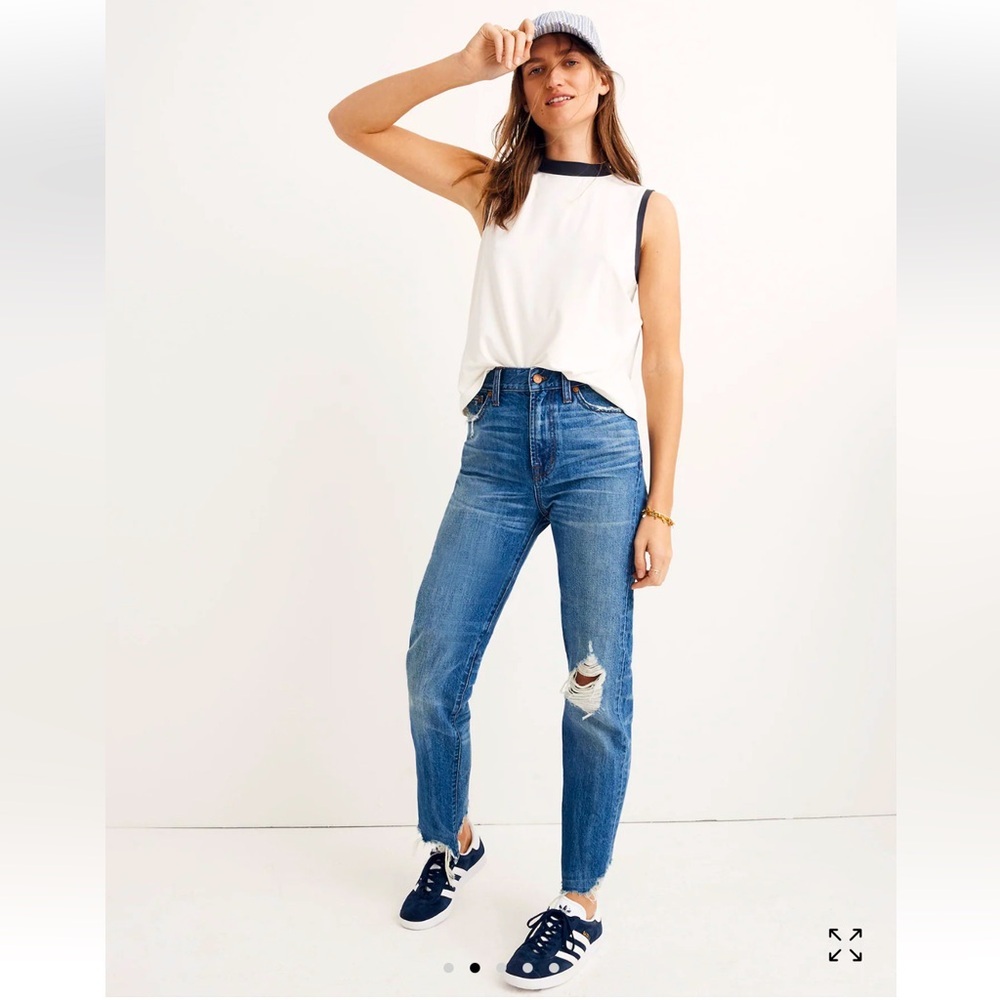 Madewell Womens the prefect summer dark wash distressed denim jean sz 27 NWOT